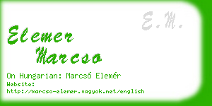 elemer marcso business card