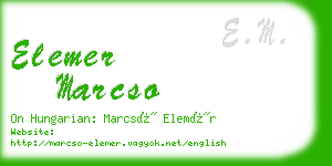 elemer marcso business card